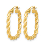Leslie's 14K Polished Square Twisted Hoop Earrings - Product Photo