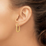 Leslie's 14K Polished Square Twisted Hoop Earrings - Product Photo