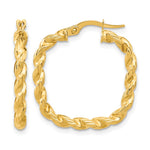 Leslie's 14K Polished Square Twisted Hoop Earrings - Product Photo