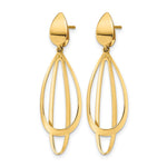 Leslie's 14k Polished and Brushed Post Dangle Earrings - Product Photo