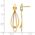 Leslie's 14k Polished and Brushed Post Dangle Earrings - Product Photo