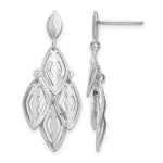 Leslie's 14k White Gold Polished D/C Post Dangle Chandelier Earrings - Product Photo