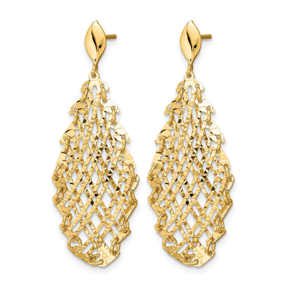 Leslie's 14k Polished D/C Post Dangle Earrings - Product Photo
