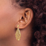 Leslie's 14k Polished D/C Post Dangle Earrings - Product Photo