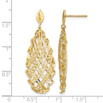 Leslie's 14k Polished D/C Post Dangle Earrings - Product Photo