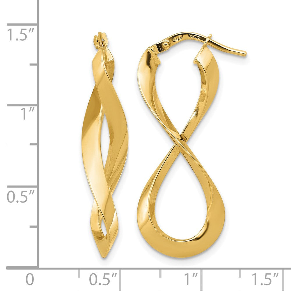 Leslie's 14K Polished Left and Right Eternity Hoop Earrings - Product Photo