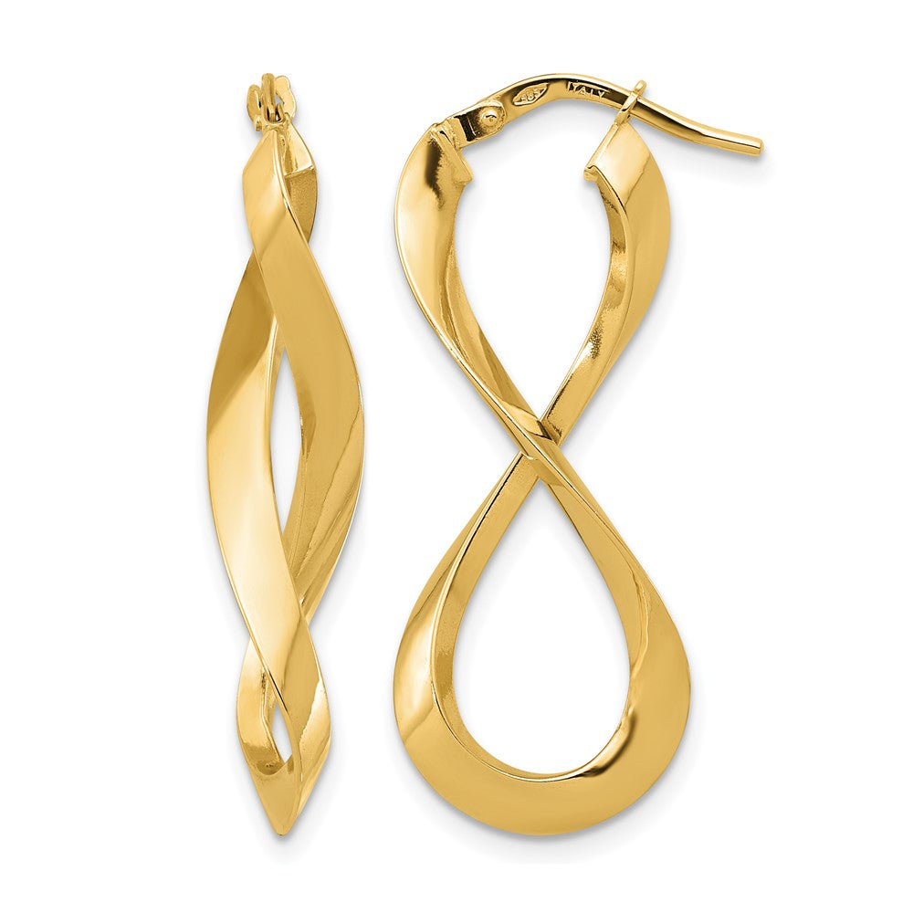 Leslie's 14K Polished Left and Right Eternity Hoop Earrings - Product Photo