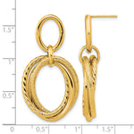 Leslie's 14K Polished and Textured Post Dangle Earrings - Product Photo