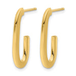 Leslie's 14K Polished Modern J-Hoop Earrings - Product Photo