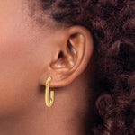 Leslie's 14K Polished Modern J-Hoop Earrings - Product Photo