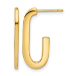 Leslie's 14K Polished Modern J-Hoop Earrings - Product Photo