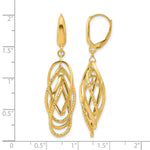 Leslie's 14K Polished and Textured Ovals Dangle Earrings - Product Photo