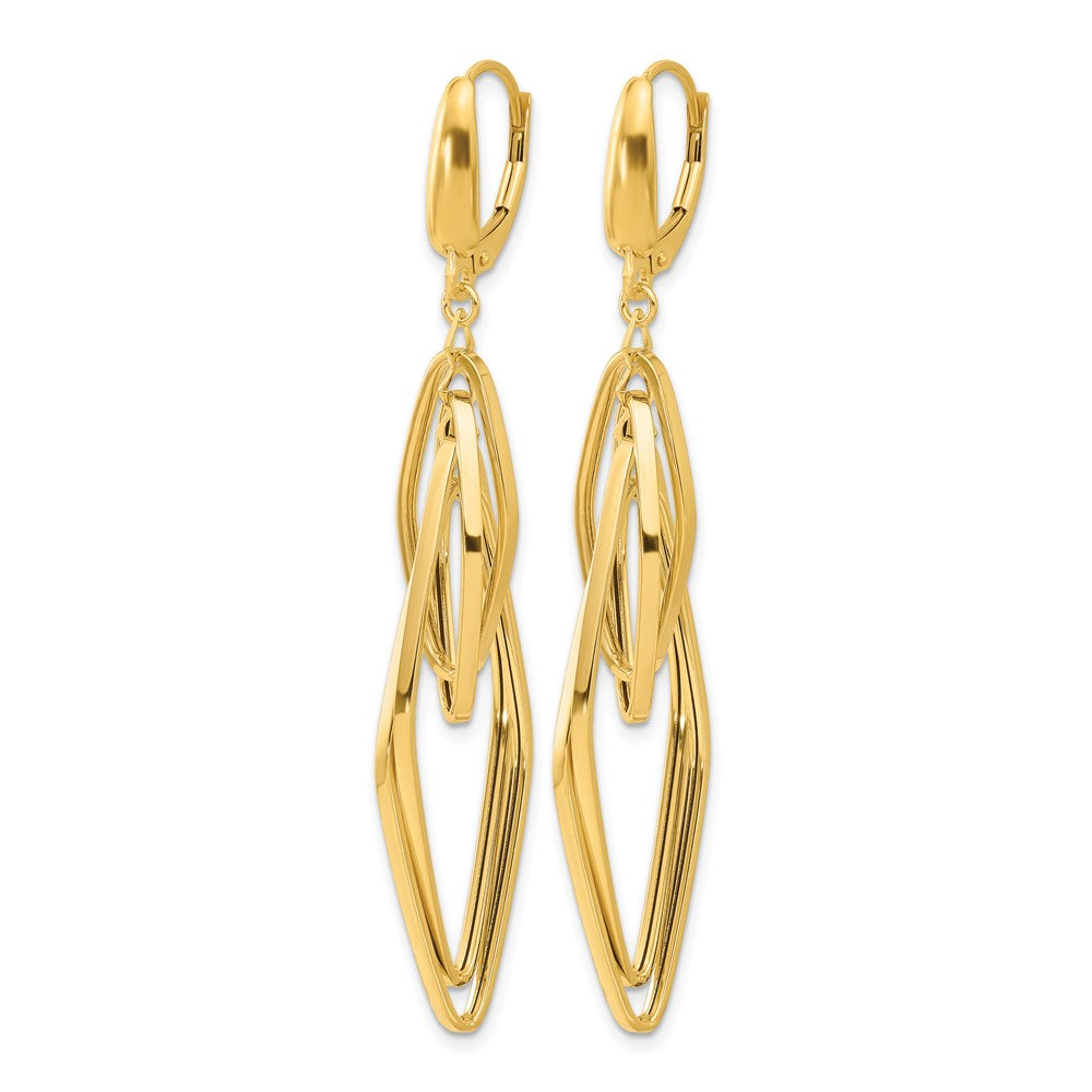 Leslie's 14K Polished Diamond Shaped Dangle Earrings - Product Photo
