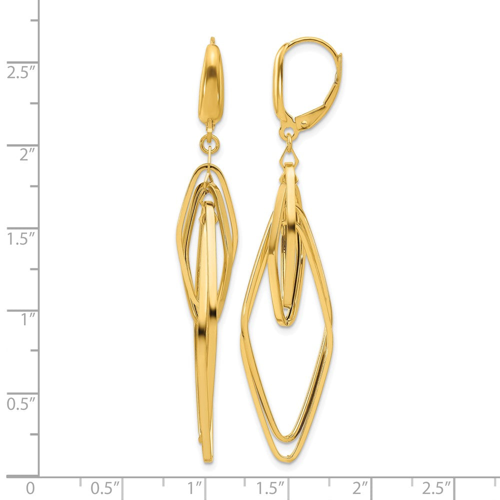 Leslie's 14K Polished Diamond Shaped Dangle Earrings - Product Photo