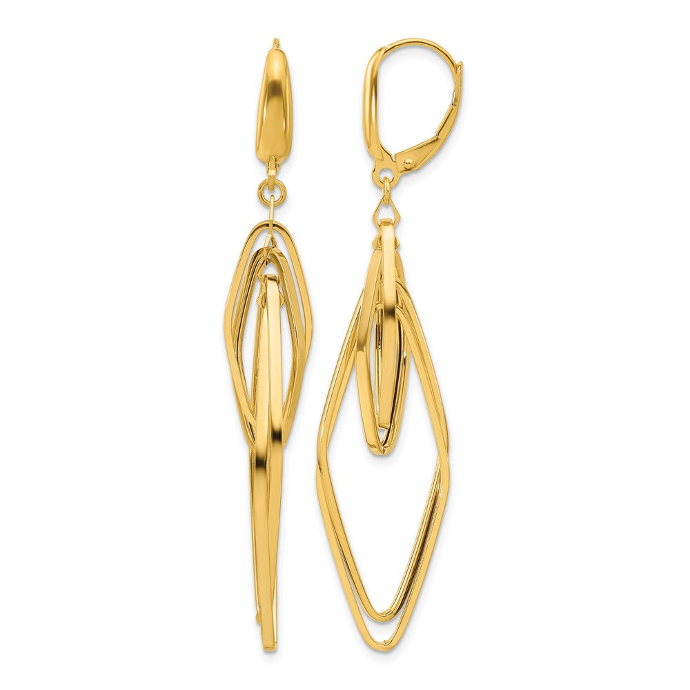 Leslie's 14K Polished Diamond Shaped Dangle Earrings - Product Photo