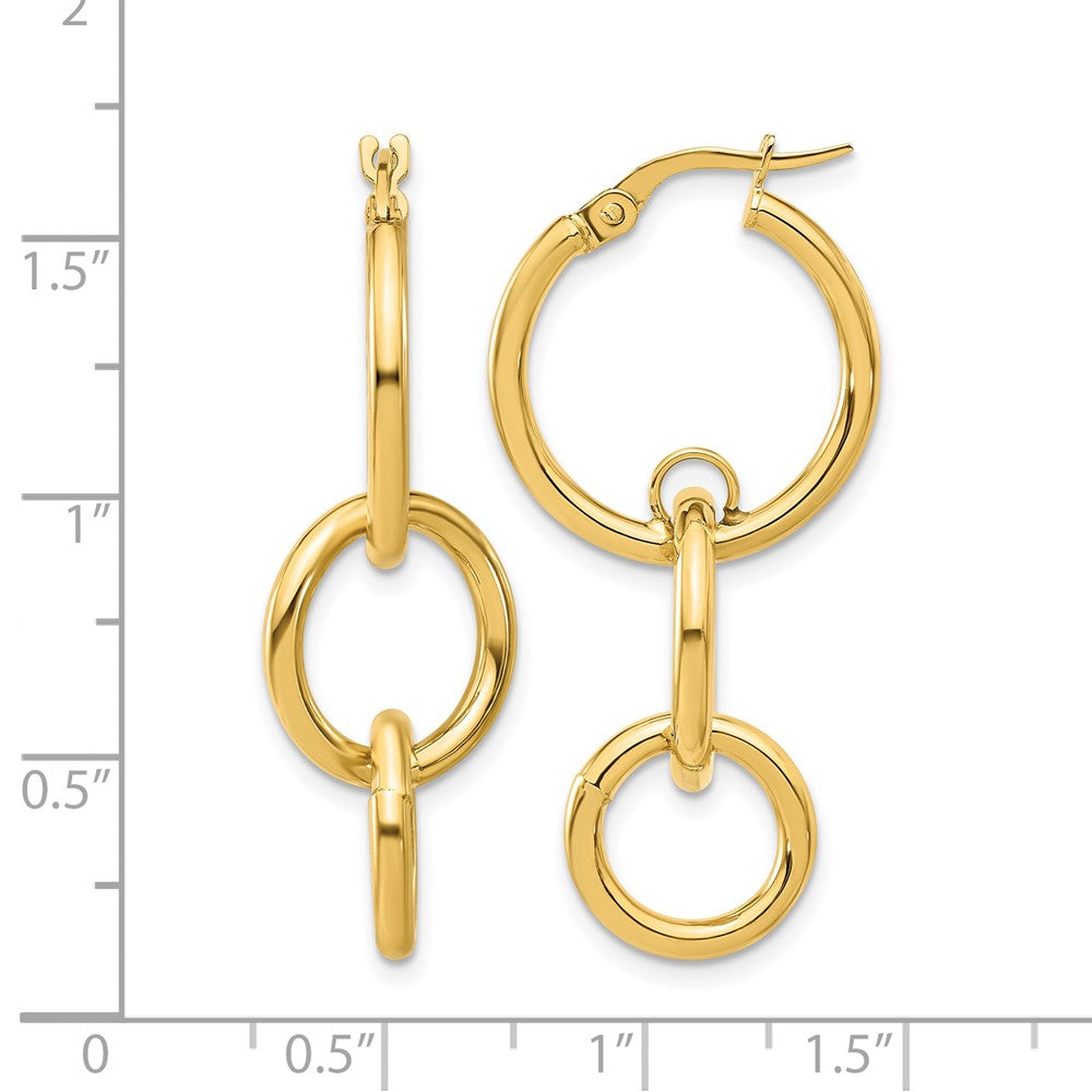 Leslie's 14K Polished Double Round Hoop Earrings - Product Photo