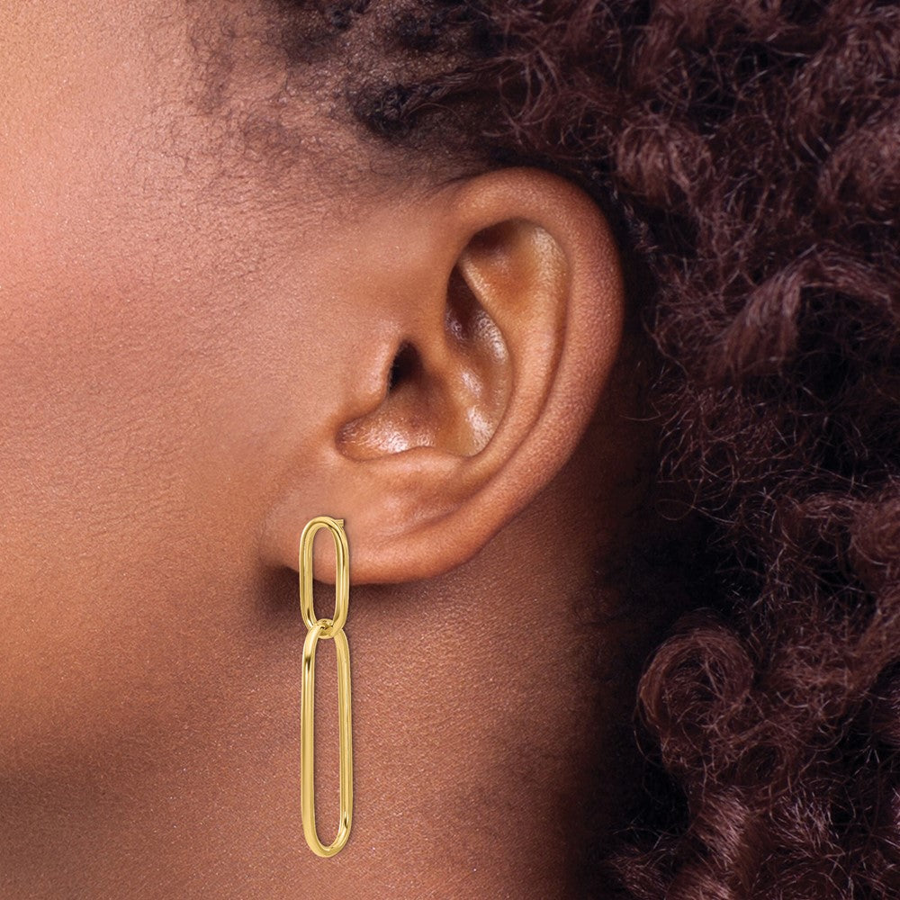 Leslie's 14k Polished Post Drop Earrings - Product Photo