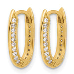 Leslie's 14K Polished CZ Hinged Hoop Earrings - Product Photo
