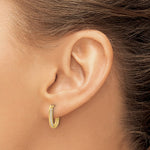 Leslie's 14K Polished CZ Hinged Hoop Earrings - Product Photo