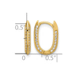 Leslie's 14K Polished CZ Hinged Hoop Earrings - Product Photo