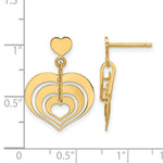 Leslie's 14K Polished Hearts Dangle Post Earrings - Product Photo