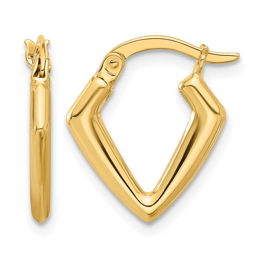 Leslie's 14K Polished Fancy Hoop Earrings - Product Photo