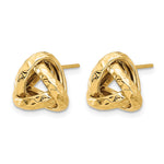 Leslie's 14K Polished and Diamond-cut Triangle Love Knot Post Earrings - Product Photo