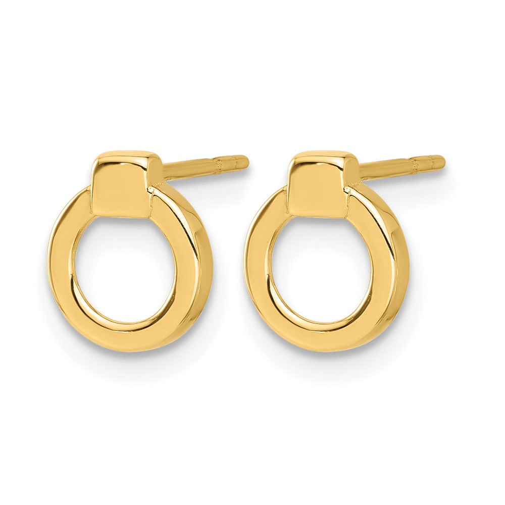 Leslie's 14K Polished Circle Post Earrings - Product Photo