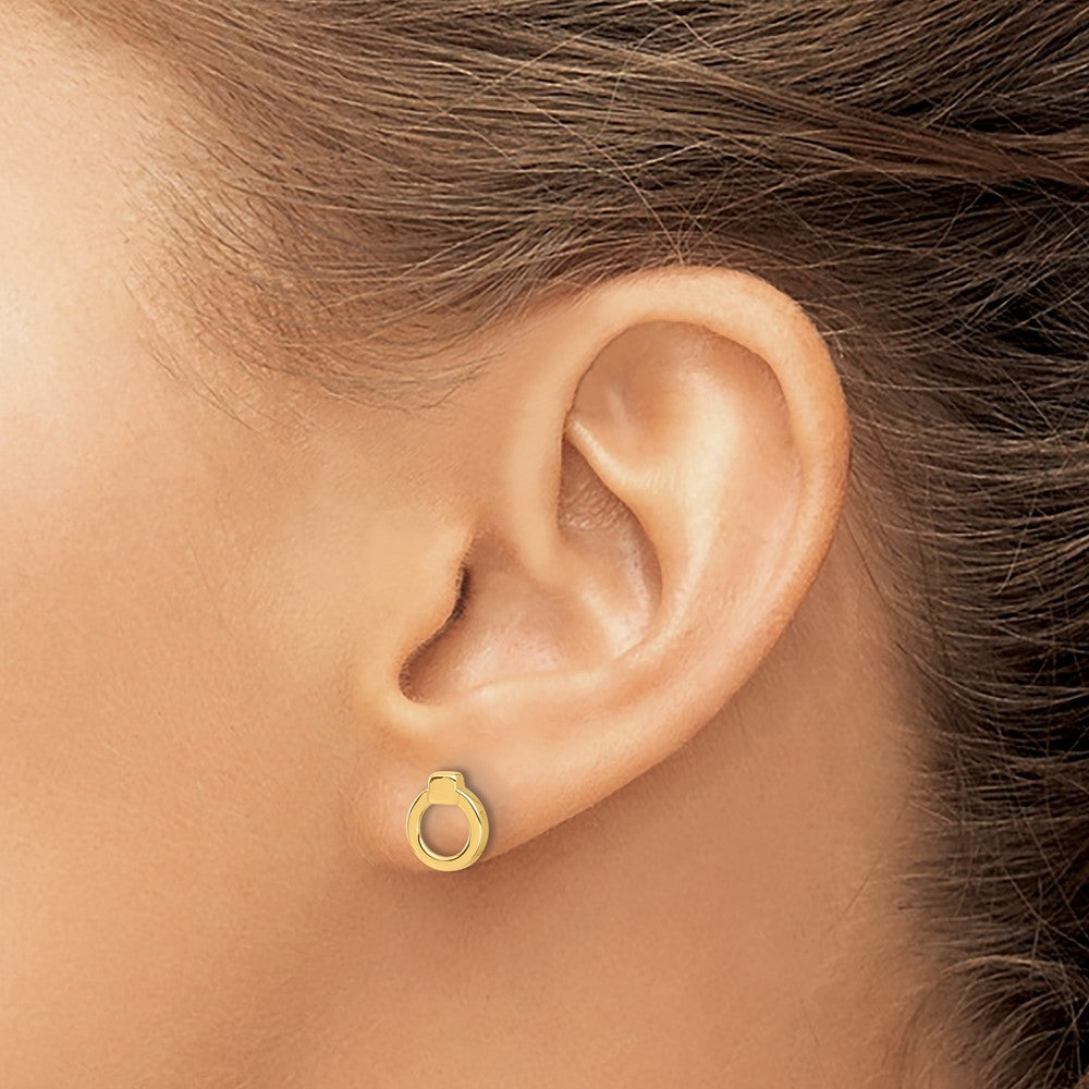 Leslie's 14K Polished Circle Post Earrings - Product Photo