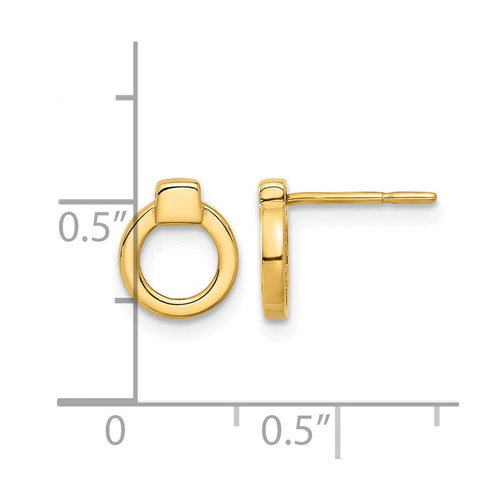 Leslie's 14K Polished Circle Post Earrings - Product Photo