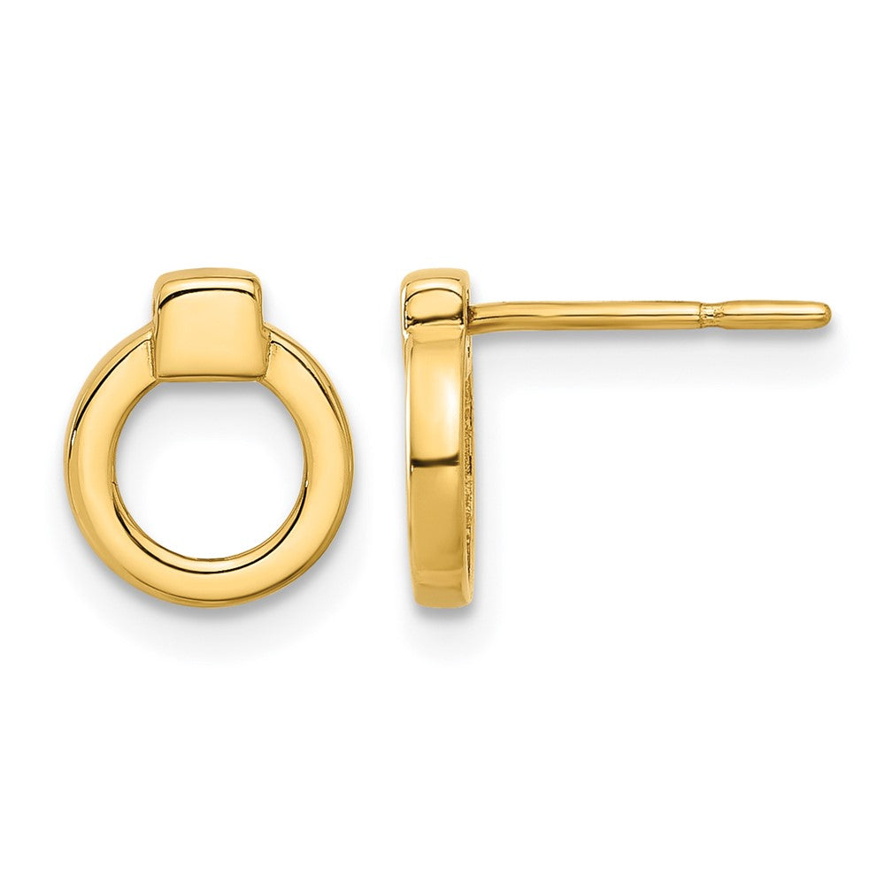 Leslie's 14K Polished Circle Post Earrings - Product Photo