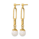 Leslie's 14K Polished Freshwater Cultured Pearl Post Dangle Earrings - Product Photo