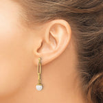 Leslie's 14K Polished Freshwater Cultured Pearl Post Dangle Earrings - Product Photo