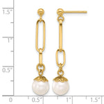 Leslie's 14K Polished Freshwater Cultured Pearl Post Dangle Earrings - Product Photo