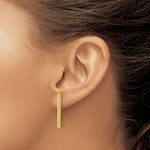 Leslie's 14K Polished and Textured Bar Post Earrings - Product Photo