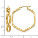 Leslie's 14K Polished Geometric Hoop Earrings - Product Photo