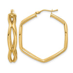 Leslie's 14K Polished Geometric Hoop Earrings - Product Photo