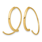 Leslie's 14K Polished Round Curved Threader Earrings - Product Photo