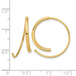 Leslie's 14K Polished Round Curved Threader Earrings - Product Photo