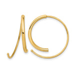 Leslie's 14K Polished Round Curved Threader Earrings - Product Photo