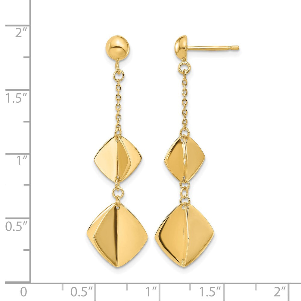 Leslie's 14K Polished Fancy Dangle Post Earrings - Product Photo