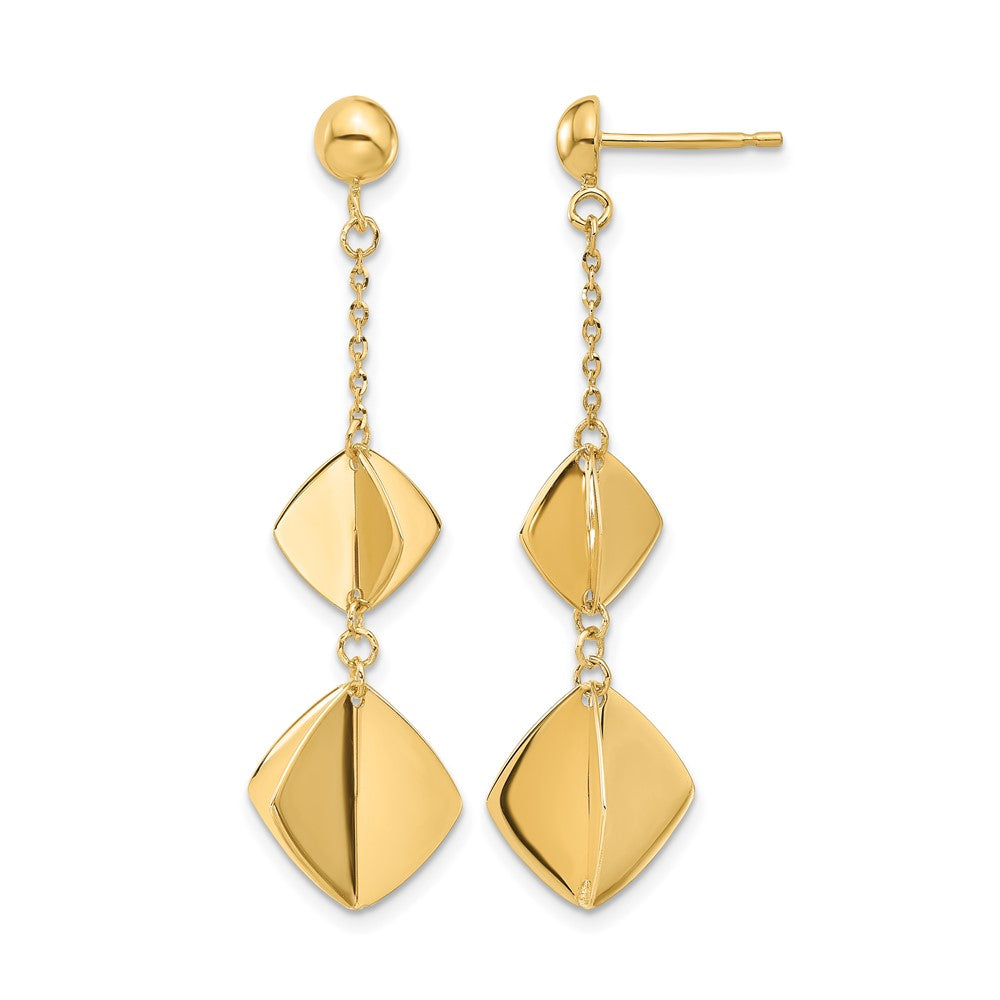 Leslie's 14K Polished Fancy Dangle Post Earrings - Product Photo