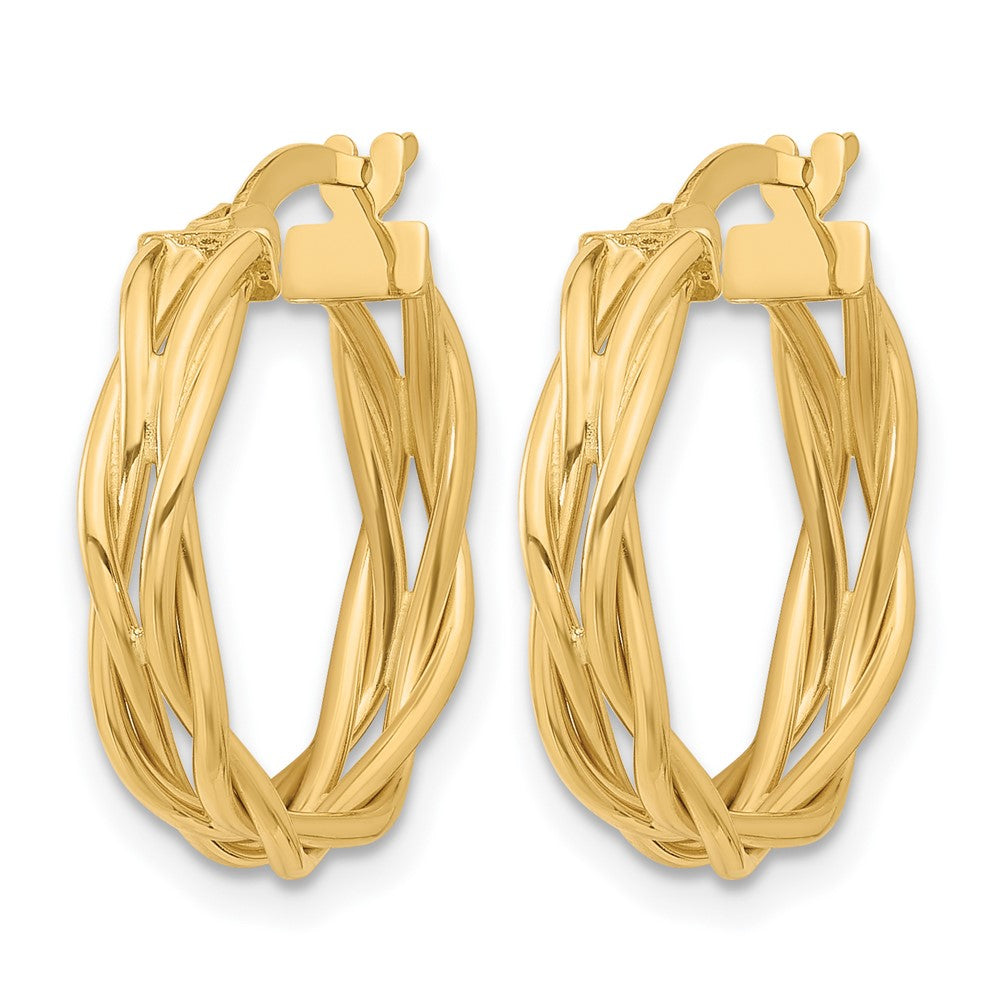 Leslie's 14K Polished Braided Hoop Earrings - Product Photo