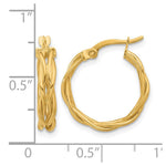 Leslie's 14K Polished Braided Hoop Earrings - Product Photo