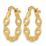 Leslie's 14K Polished Link Design Hoop Earrings - Product Photo