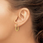 Leslie's 14K Polished Link Design Hoop Earrings - Product Photo