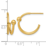 Leslie's 14K Polished J-Hoop Earrings - Product Photo
