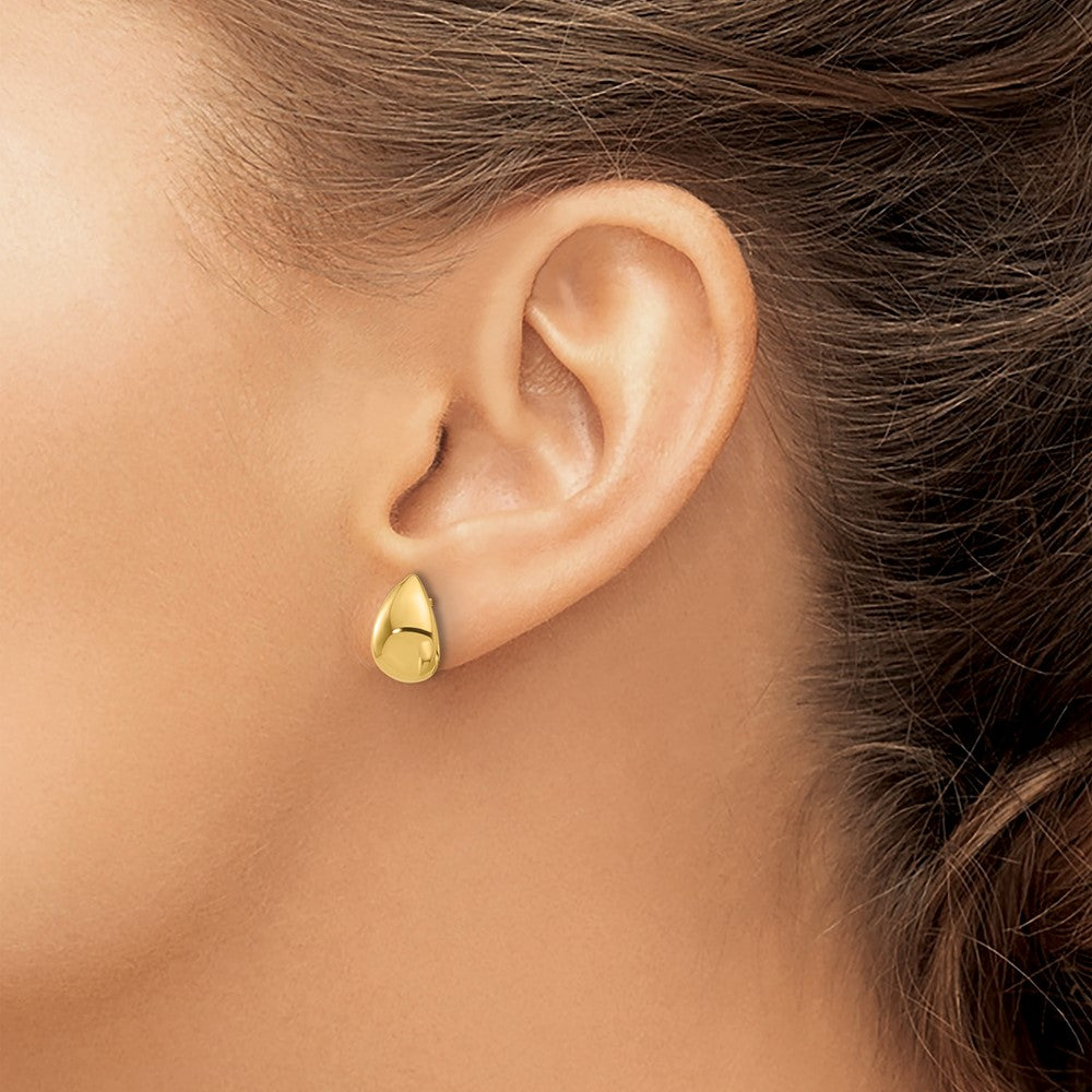 Leslie's 14K Polished Teardrop Post Earrings - Product Photo