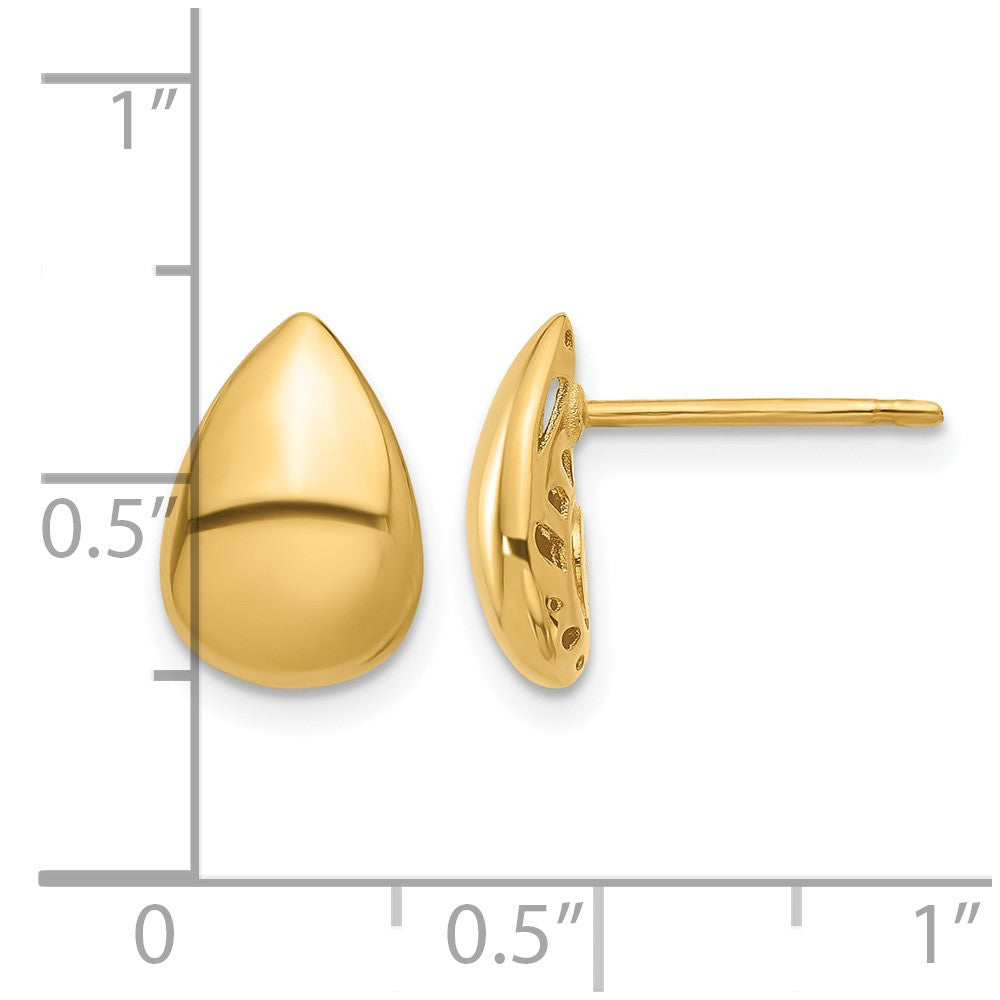 Leslie's 14K Polished Teardrop Post Earrings - Product Photo