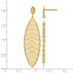 Leslie's 14k Polished D/C Post Dangle Leaf Earrings - Product Photo